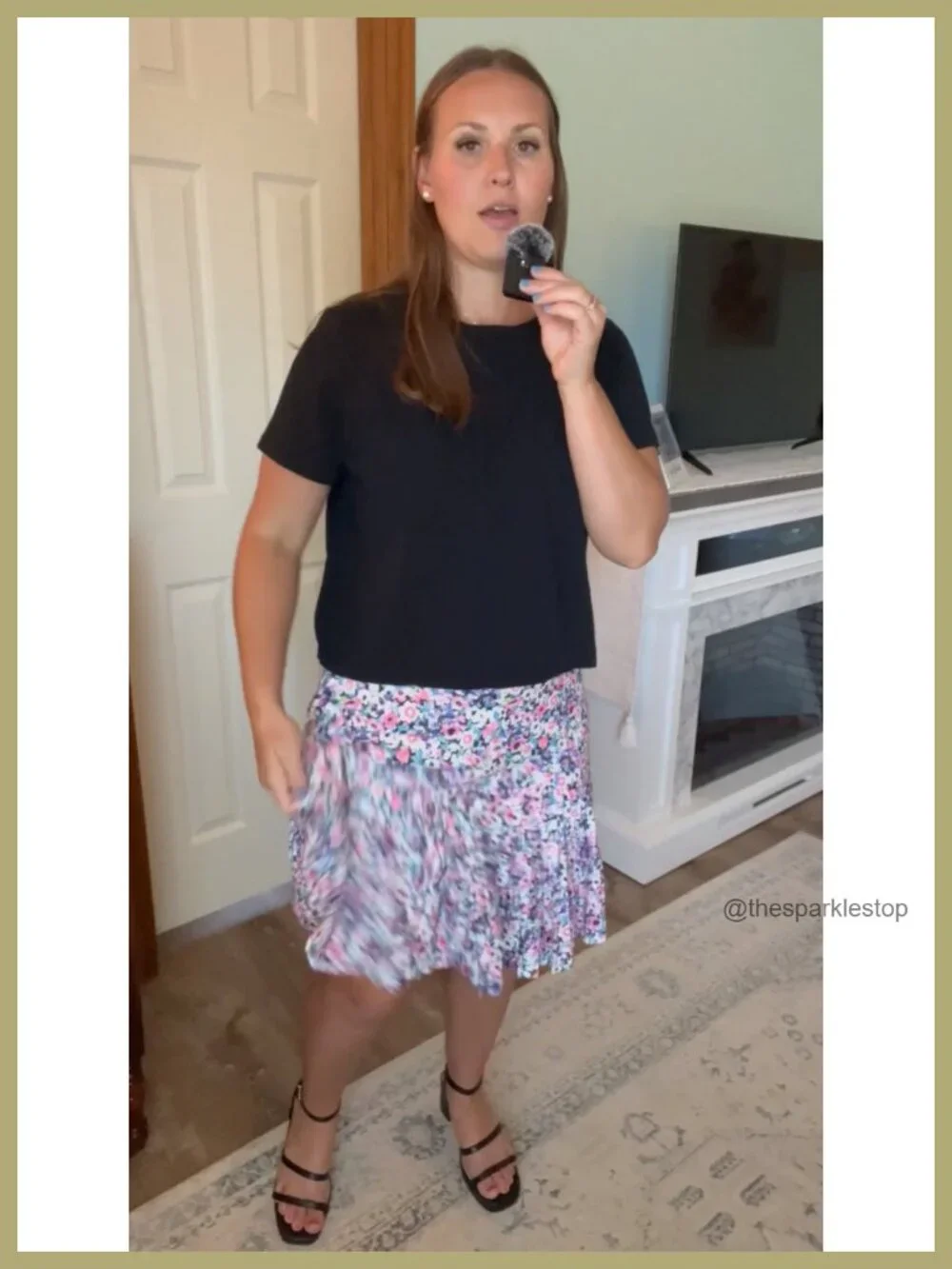 Pleated Golf Skort with Pockets, Built-in Shorts, Knee Length Athletic Skirt